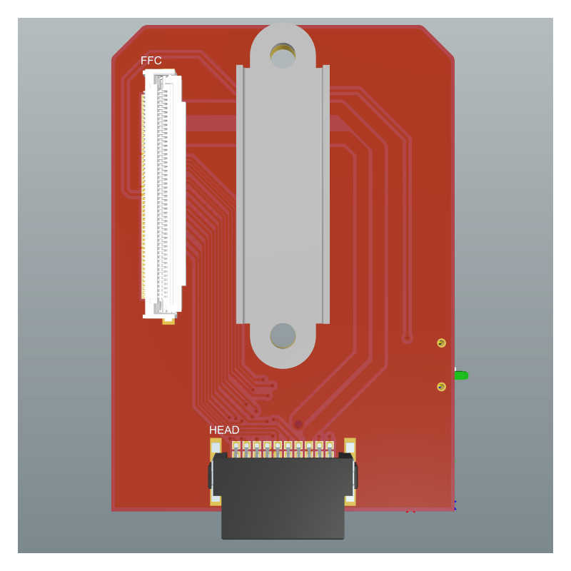 Craftbot Flow FFC PCB v1.0 - Left