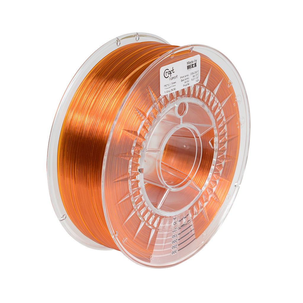 PET-G filament Transparent Orange 1kg