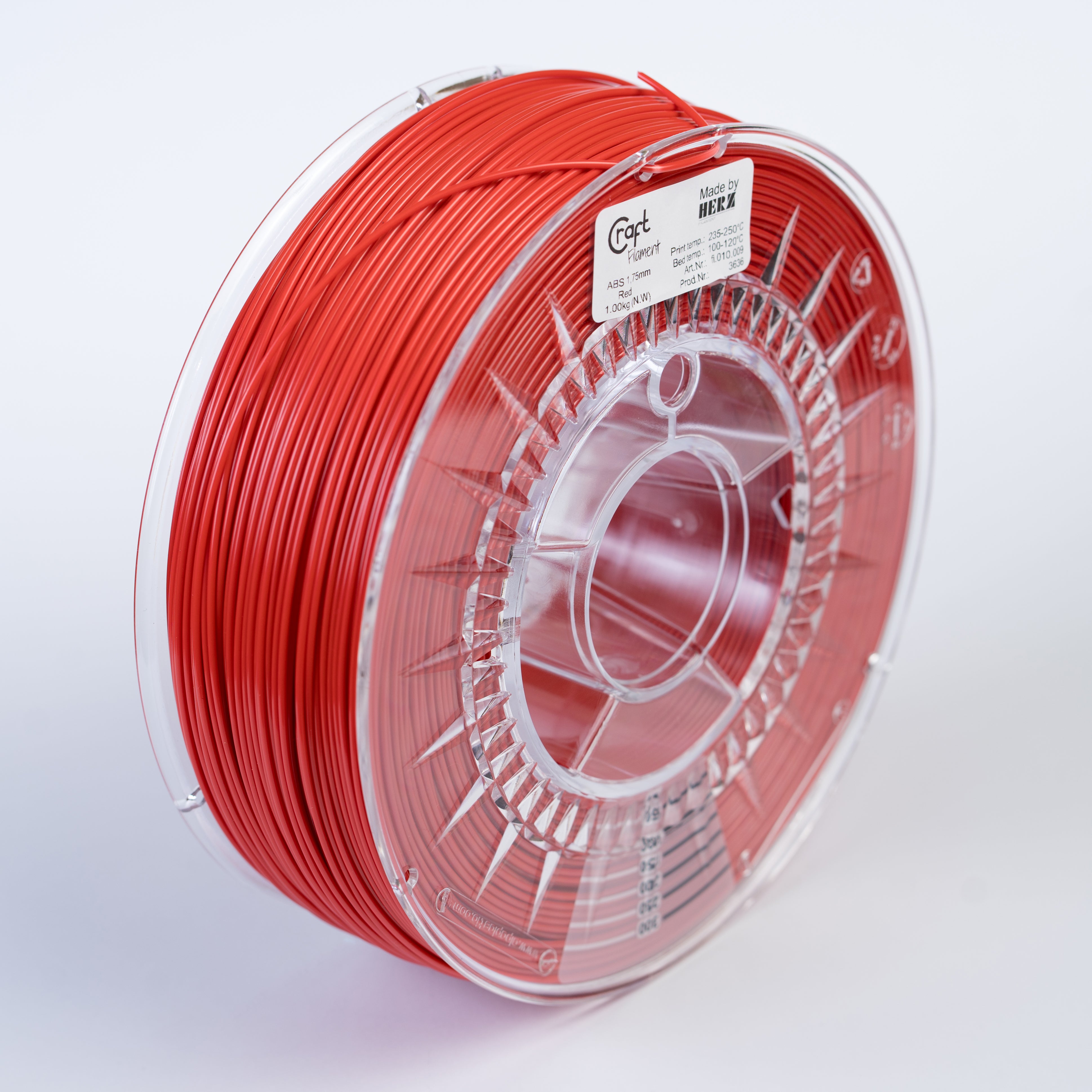 ABS filament Red 1kg – Craftbot Europe